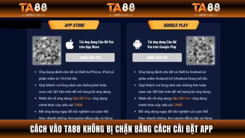 Cách vào TA88 không bị chặn bằng cách cài đặt app về điện thoại di động