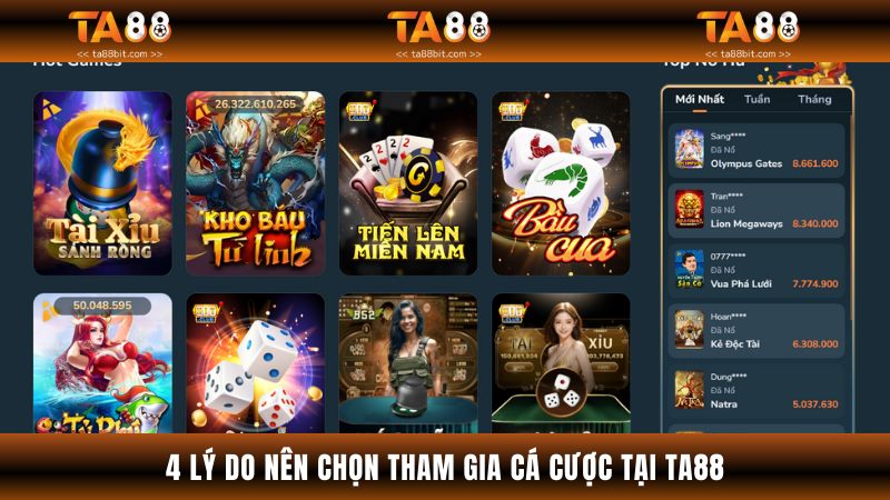 Dịch vụ đa dạng là ưu điểm không thể thiếu khi giới thiệu về Ta88