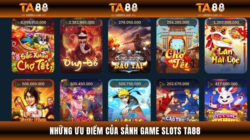 Những ưu điểm thu hút nhiều người tham gia của slot TA88