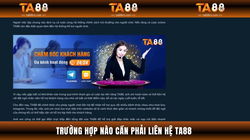 Những vấn đề khó khăn cần được Ta88 hỗ trợ
