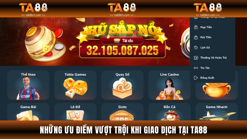 Phương thức giao dịch tại Ta88 được hỗ trợ đa dạng