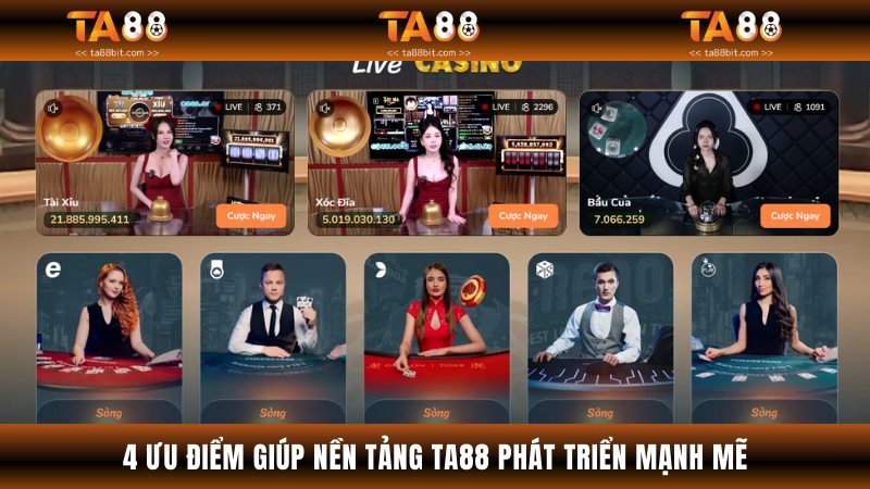 Ta88 đầu tư mạnh về mặt hình ảnh mang đến sự tươi mới và hài hòa
