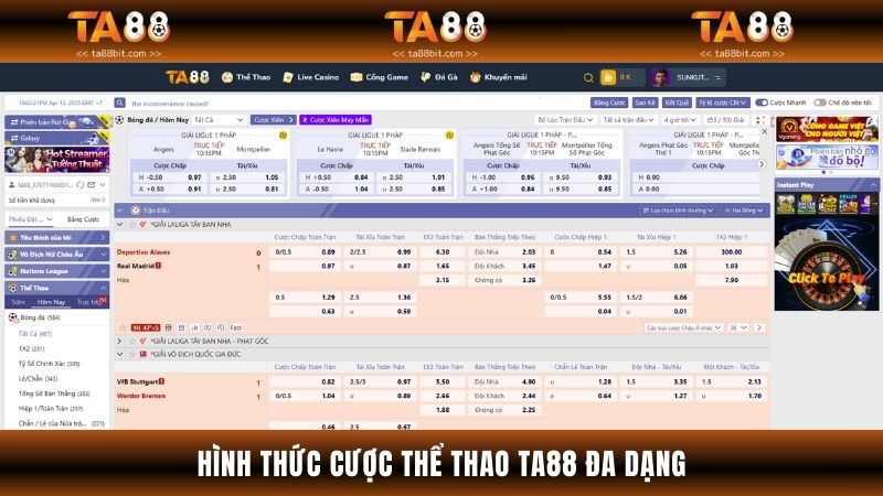 Tại nhà cái hỗ trợ rất nhiều hình thức đặt cược khác nhau