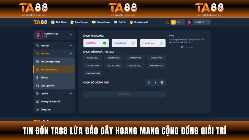 Tin đồn Ta88 lừa đảo tiếp tục bị nghi vấn là sự thật khi các giao dịch nạp - rút tiền chậm