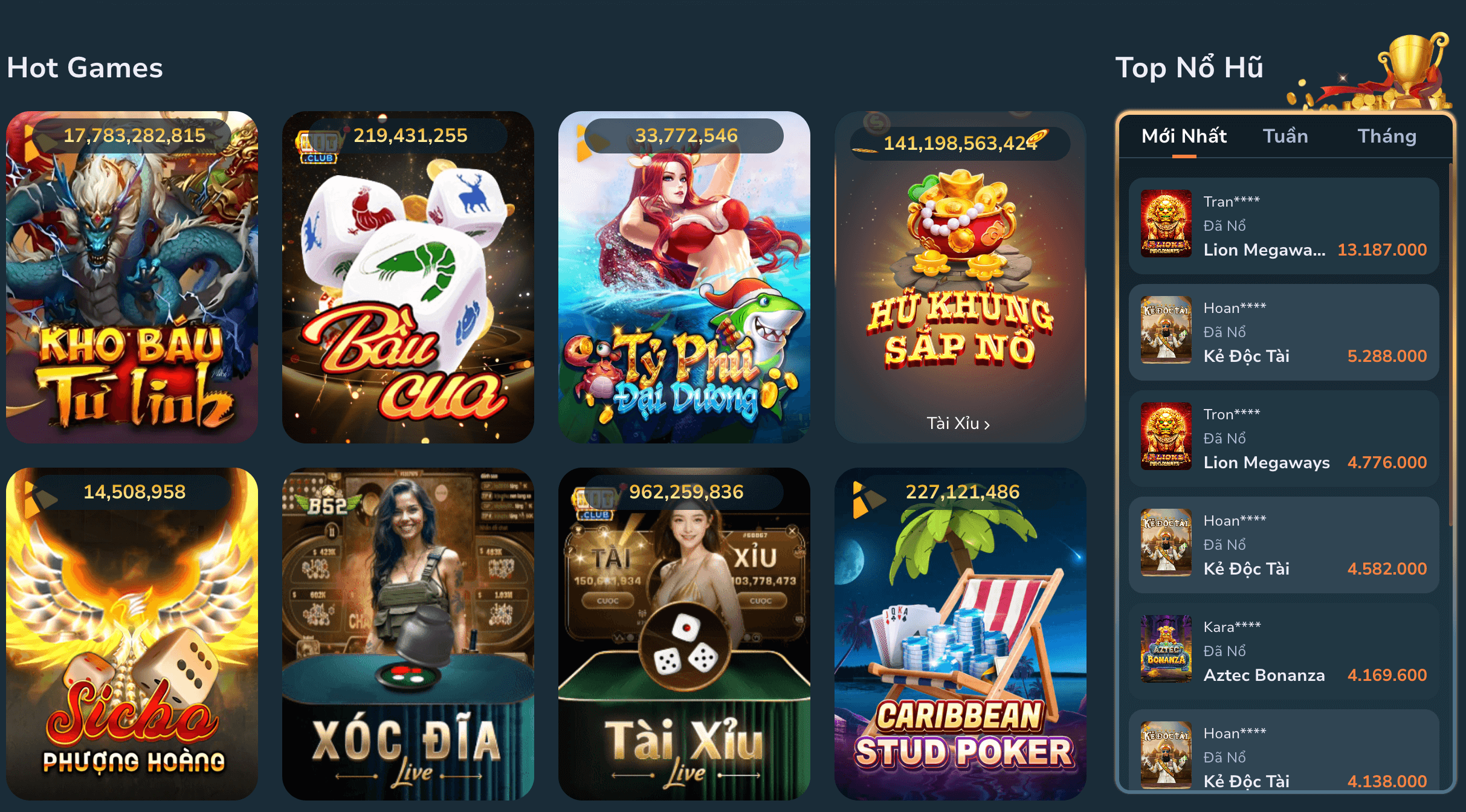 Game nổ hũ